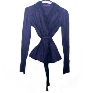 Ralph Lauren Collection Purple Silk Taffeta Top